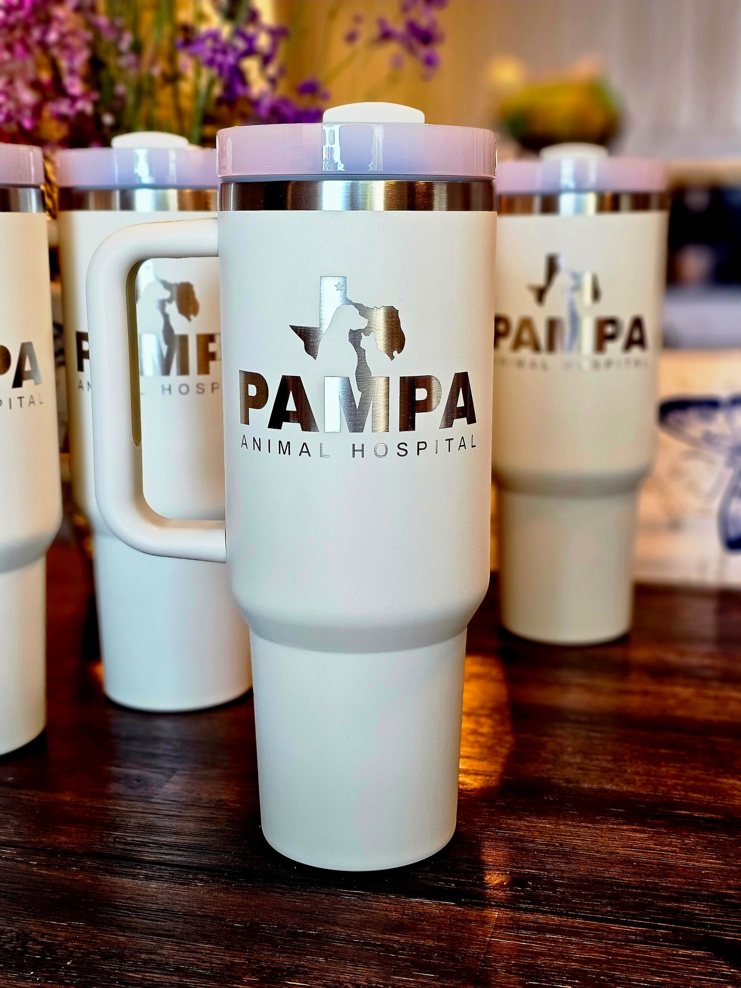 Vaso con grabado láser