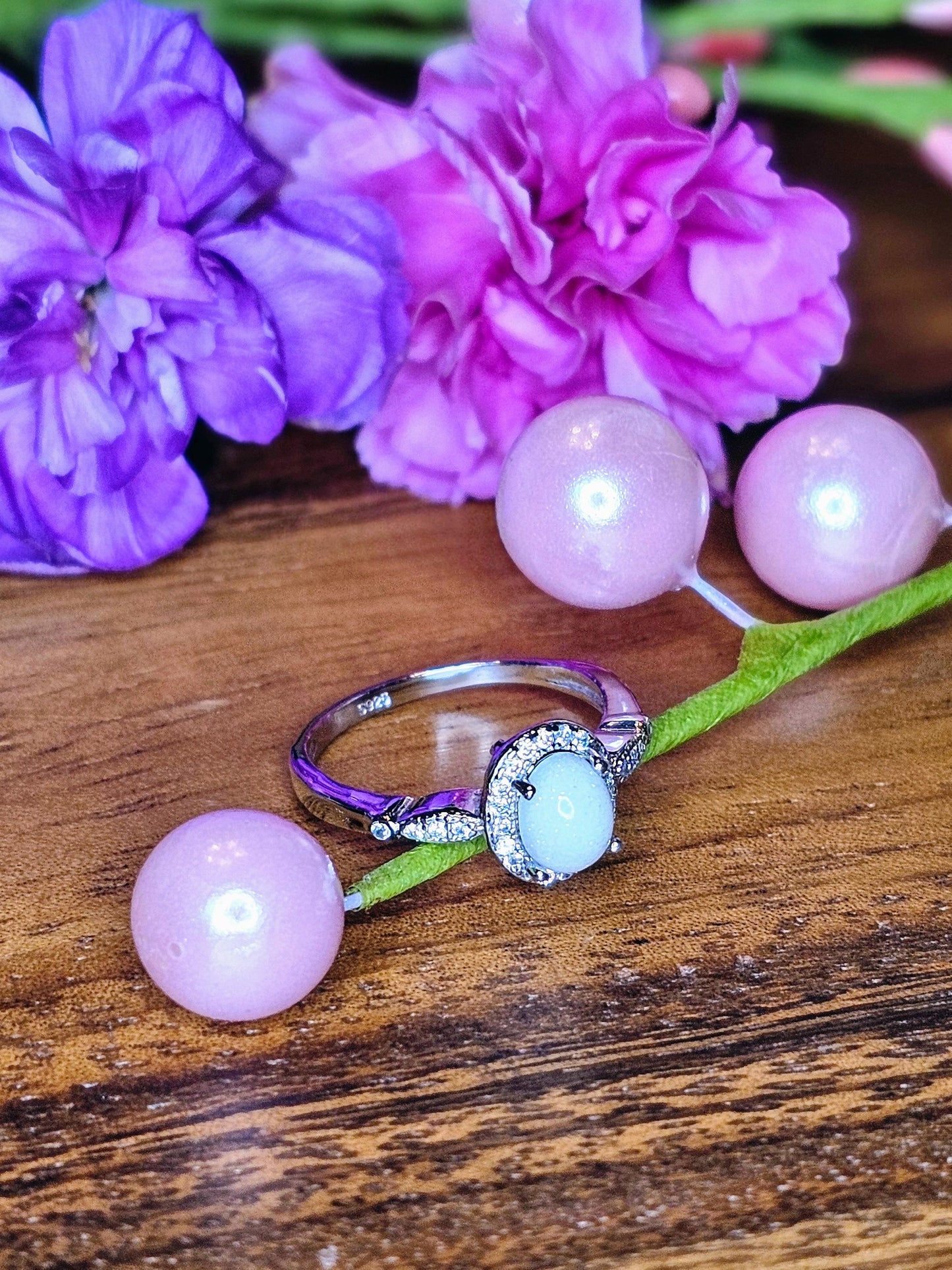 Apilable con bisel de 5 x 7 mm y anillos de piedra de nacimiento curvados