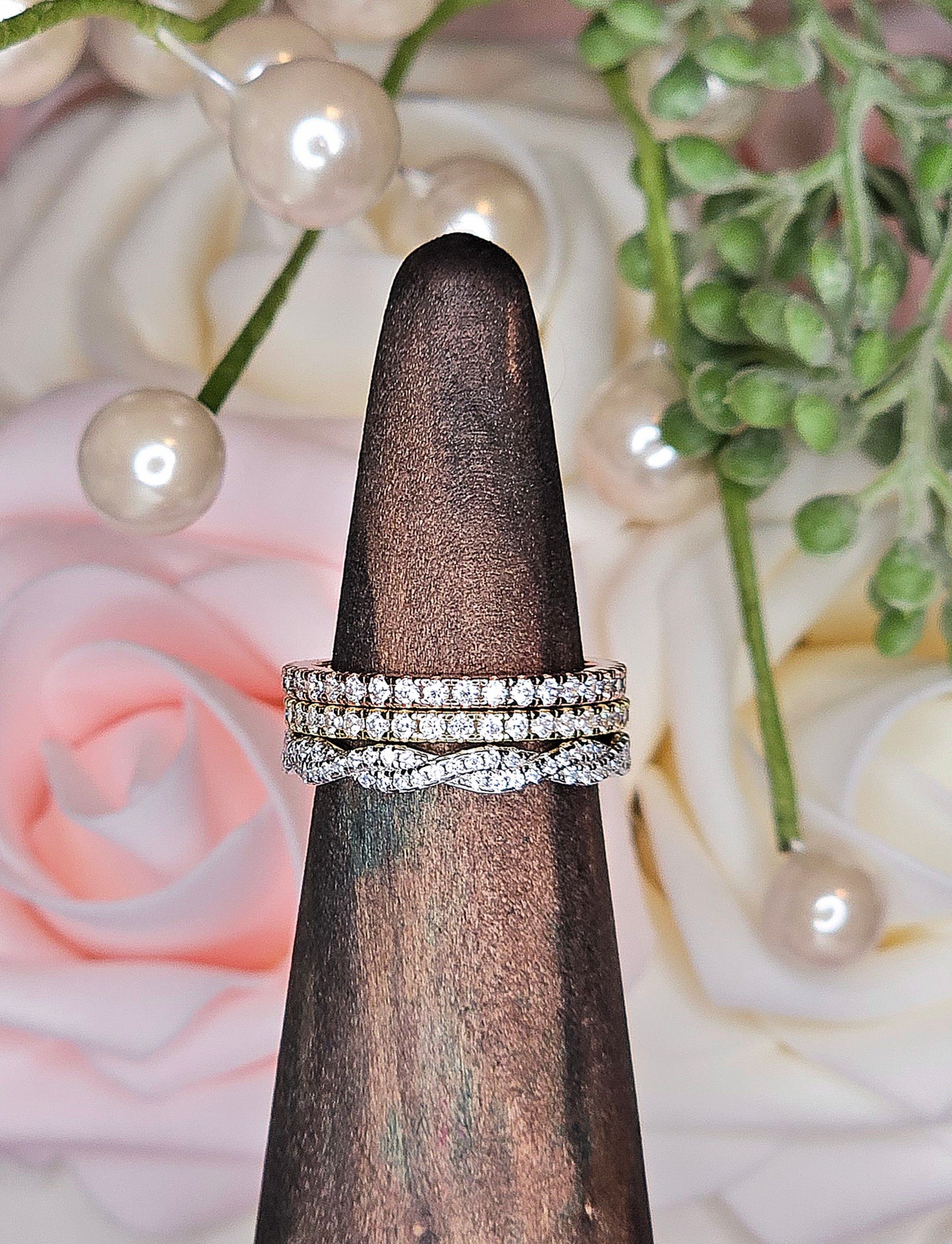 Anillo apilable con acento