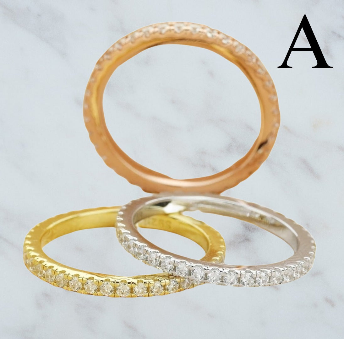 Anillo apilable con acento