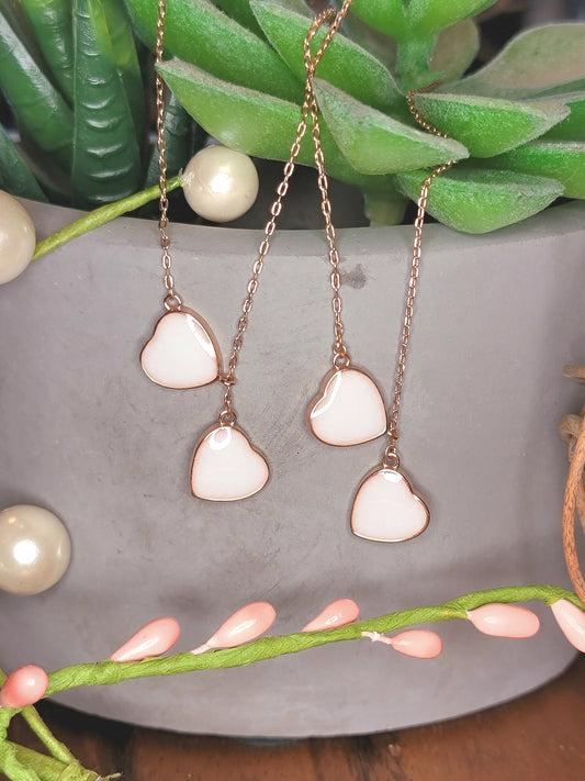 Collar de corazón de madre e hijo