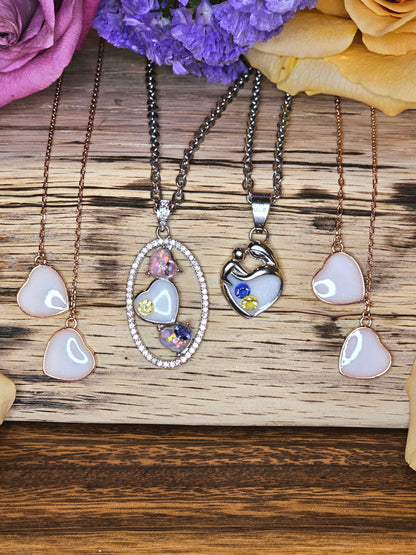 Collar de corazón de madre e hijo