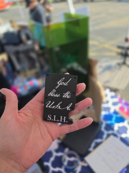 Engraved Metal Wallet