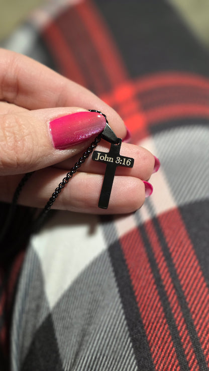 Black Cross "22 inch Chain