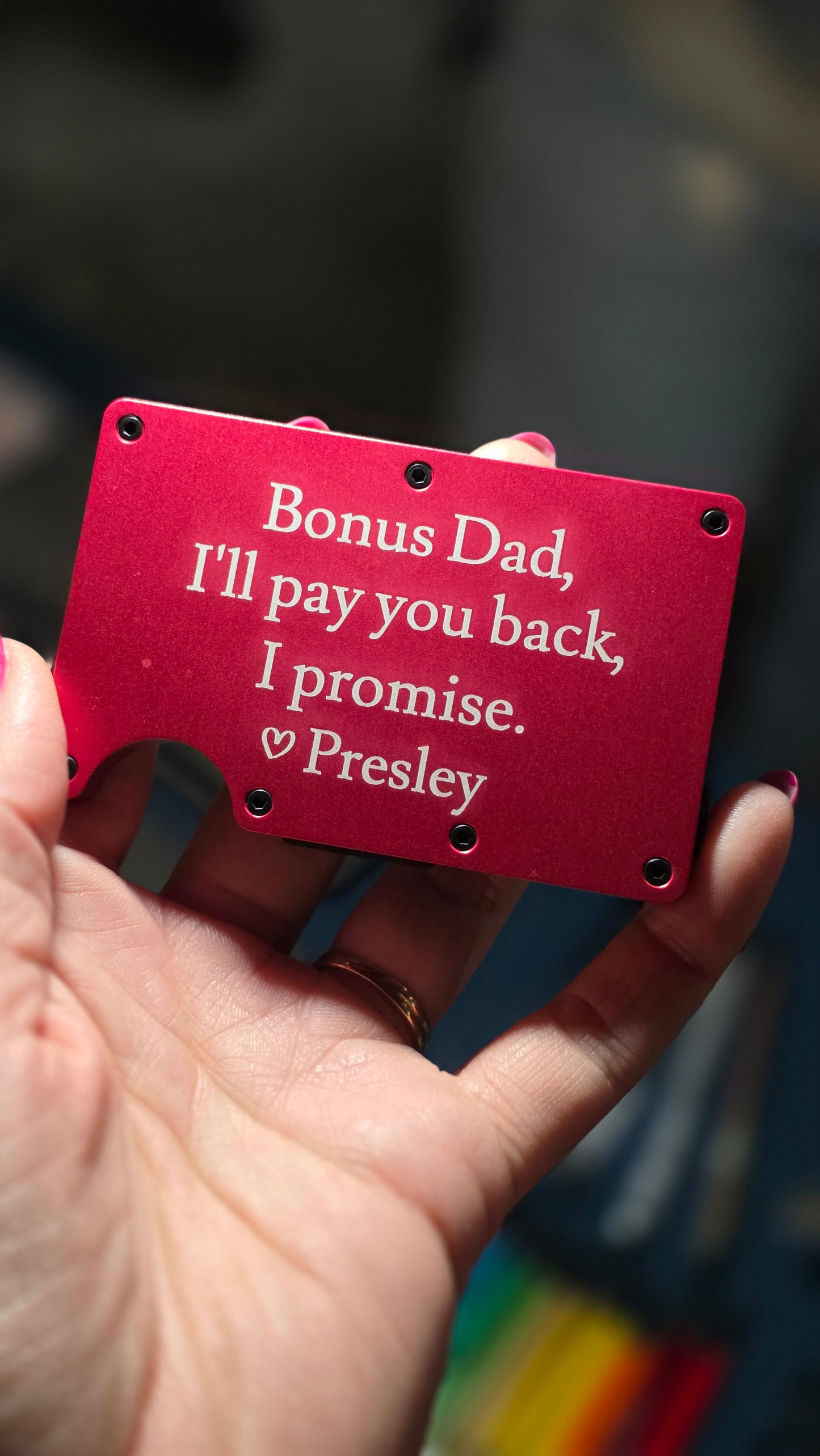 Engraved Metal Wallet